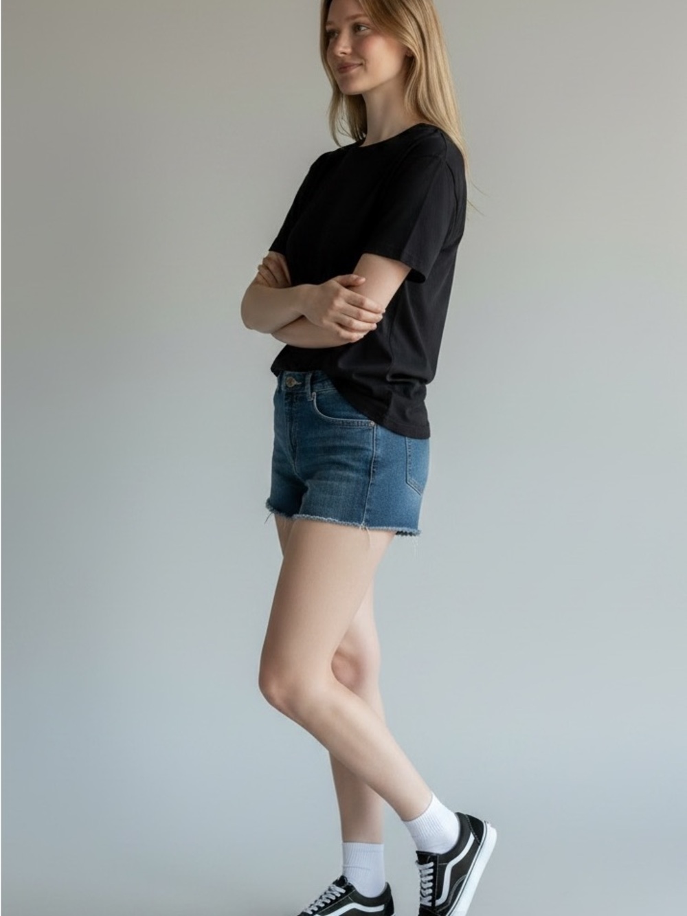 Blue Rag Denim Cutoff Jean Shorts - Picture 7 of 9